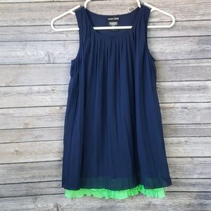 Paper Doll Girls Dress size 7 Blue Green Tank Top Dress